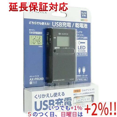 TOSHIBA LEDライト付きポケットラジオ AUREX AX-PRU60(K) ブラック