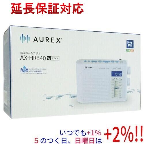 TOSHIBA 防滴クロックラジオ AUREX AX-HRB40(W) ホワイト【いつでも+1％！5...