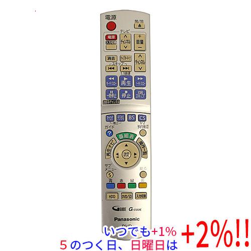 【中古】Panasonic DVDレコーダー「DIGA」用リモコン N2QAYB000186