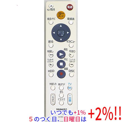 【中古】TOSHIBA DVDレコーダー用シンプルリモコン SE-R0406(79105467)