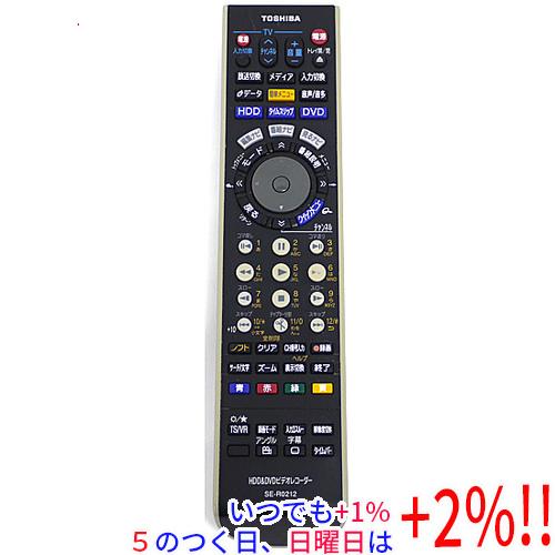 【中古】TOSHIBA製 HDD＆DVDレコーダー用リモコン SE-R0212