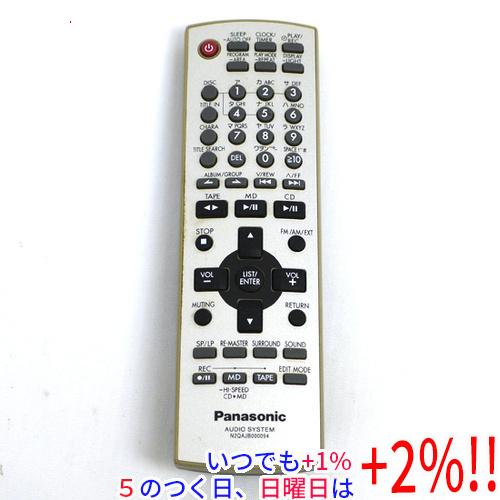 【中古】Panasonic ミニコンポ用 リモコン N2QAJB000094