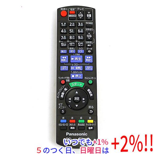 【中古】Panasonic BD/DVDレコーダー用リモコン N2QAYB000821
