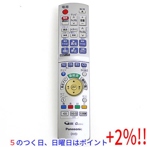 【５のつく日はポイント+3％！】【中古】Panasonic DVDビデオレコーダー用 リモコン N2...