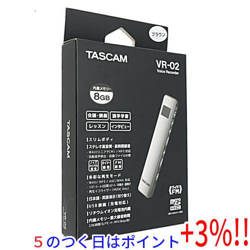 【５のつく日はポイント+3％！】TASCAM ワイドFMチューナー搭載 ICレコーダー VR-02-...