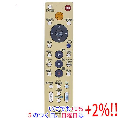 【中古】TOSHIBA製 HDD＆DVDレコーダー用シンプルリモコン SE-R0358