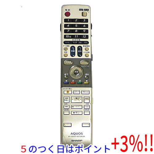 【５のつく日はポイント+3％！】【中古】SHARP製 DVDレコーダー用リモコン GA616PA 電...