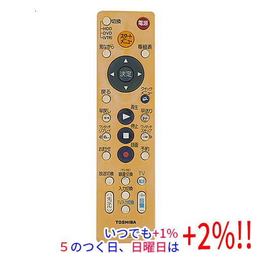【中古】TOSHIBA製 HDD＆DVDレコーダー用シンプルリモコン SE-R0325