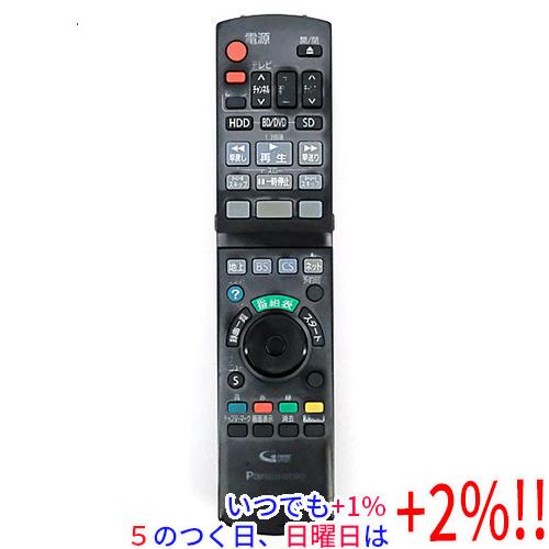 【中古】Panasonic BD/DVDレコーダー用リモコン N2QAYB000648 本体いたみ