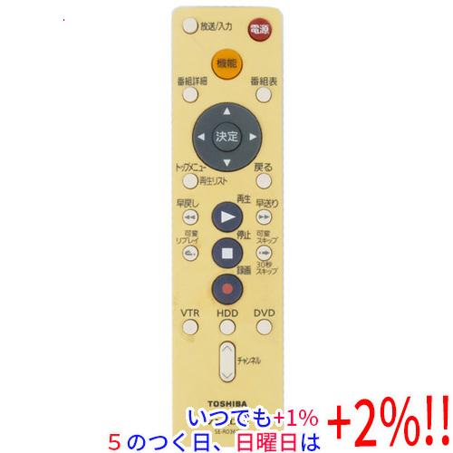 【中古】TOSHIBA製 HDD＆DVDレコーダー用シンプルリモコン SE-R0368