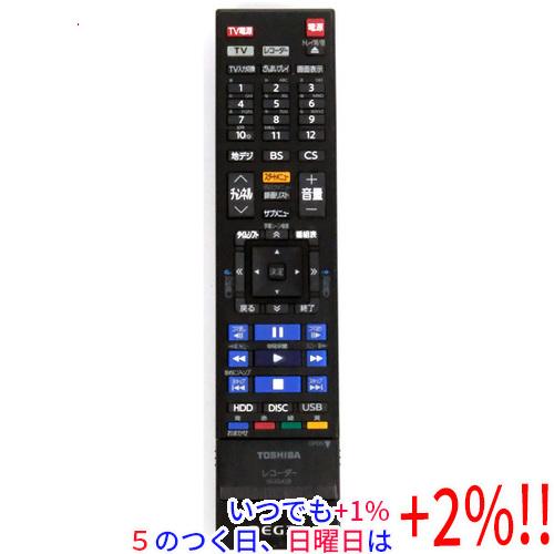 【中古】TOSHIBA製 BD/DVDレコーダー用リモコン SE-R0438(79106023)