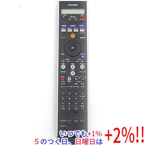 【中古】TOSHIBA製 HDD＆DVDレコーダー用リモコン SE-R0138 本体いたみ