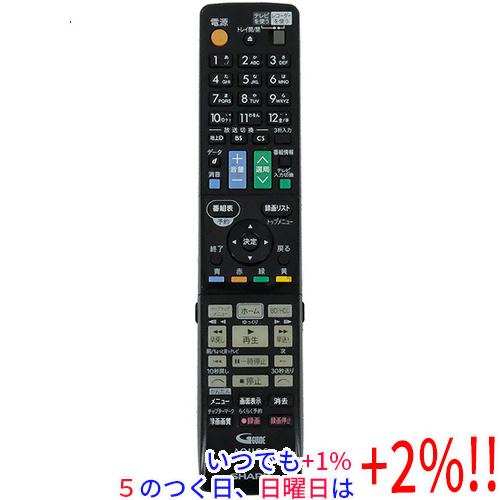 【中古】SHARP製 ブルーレイディスクレコーダー用リモコン GB079PA 電池カバーなし 本体い...