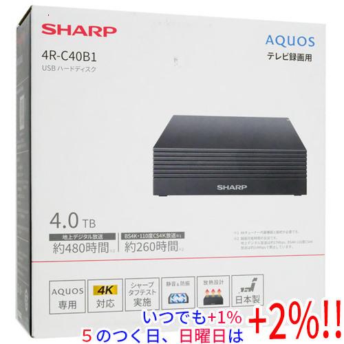 【中古】SHARP AQUOS専用 録画用USBハードディスク AQUOS 4R-C40B1 4TB...
