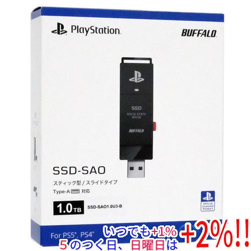 BUFFALO バッファロー スティック型SSD 1TB SSD-SAO1.0U3-B ブラック【い...