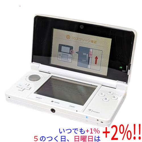 【中古】任天堂 ニンテンドー3DS ピュアホワイト CTR-S-WEBA 本体のみ ゴムなし・液晶画...