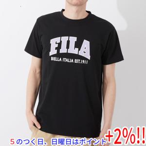 【５のつく日はポイント+3％！】FILA フィラ 半袖Tシャツ LLサイズ ブラック 412-349｜excellar