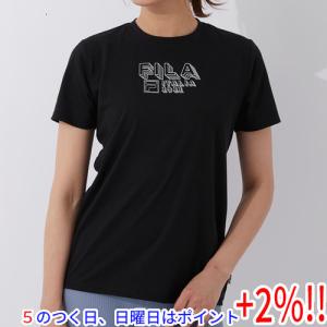 【５のつく日はポイント+3％！】FILA フィラ 半袖Tシャツ Lサイズ ブラック 412-693｜excellar