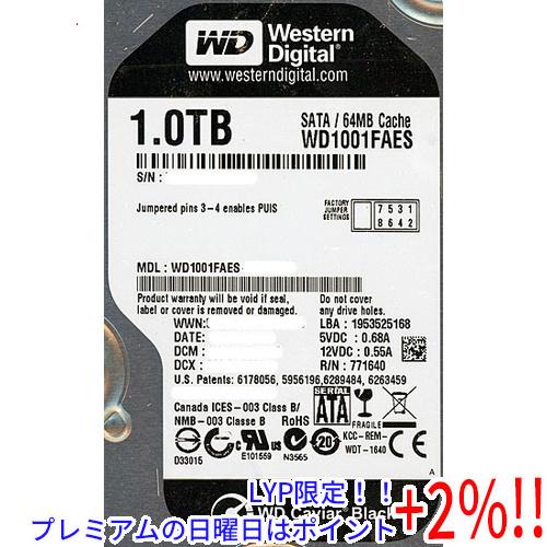 【５のつく日はポイント+3％！】Western Digital製HDD WD1001FAES 1TB...