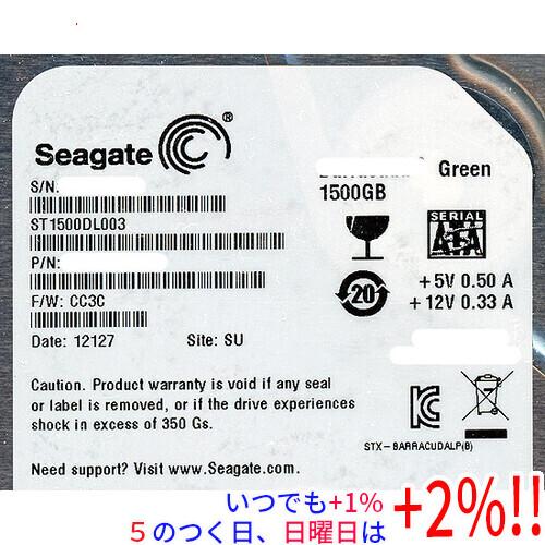 SEAGATE製HDD ST1500DL003 1.5TB SATA600 5900