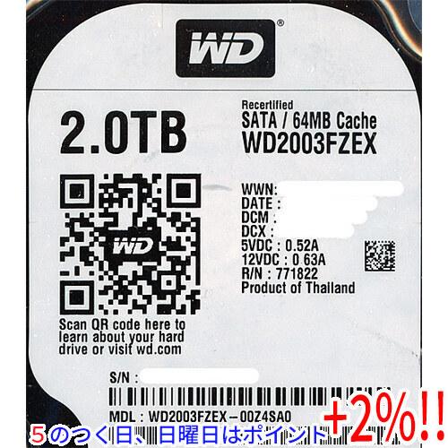 【５のつく日！ゾロ目の日！日曜日はポイント+3％！】Western Digital製HDD WD20...