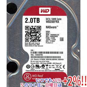 【５のつく日！ゾロ目の日！日曜日はポイント+3％！】Western Digital製HDD WD20EFRX 2TB SATA600