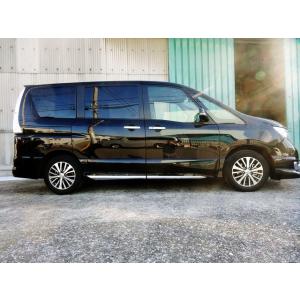 【送料込み】 セレナ C26 前後期共用 ハイウェイスター サイドガーニッシュ [クロームメッキ] ...