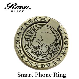 スマホリング スマートフォンリング メンズ アクセサリー Roen ロエン ブラック スマホ スタンド バンカー ホールド リング タブレット アイフォン ギャラクシー