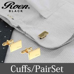 Roen Black ロエン アクセサリー メンズ カフス シャツ スーツ シルバー ゴールド ギフト プレゼント 就職祝い