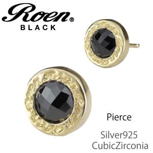 Roen Black ロエン アクセサリー メンズ ピアス シルバー キュービック ジルコニア