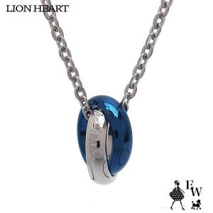 ライオンハート LION HEART ネックレス ステンレス ダブルリングネックレス メンズ ブルー 04N124SMBL｜excelworld