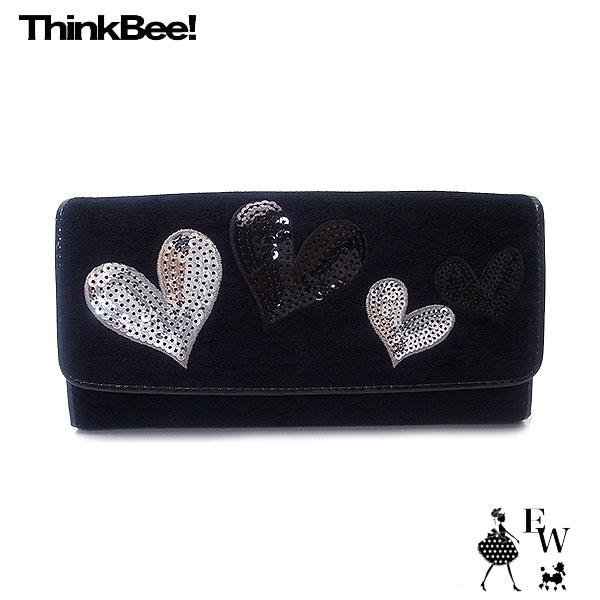 Think Bee! シンクビー 長財布 ロックハート ブラック レディース ブランド かっこいいバ...