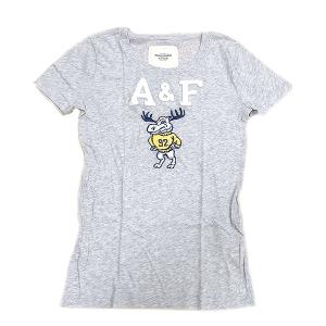 アバクロンビー＆フィッチ Tシャツ Abercrombie&Fitch Mサイズ  ライトグレー エクセルワールド 誕生日 ギフト レディース【※返品不可※在庫処分品】｜excelworld