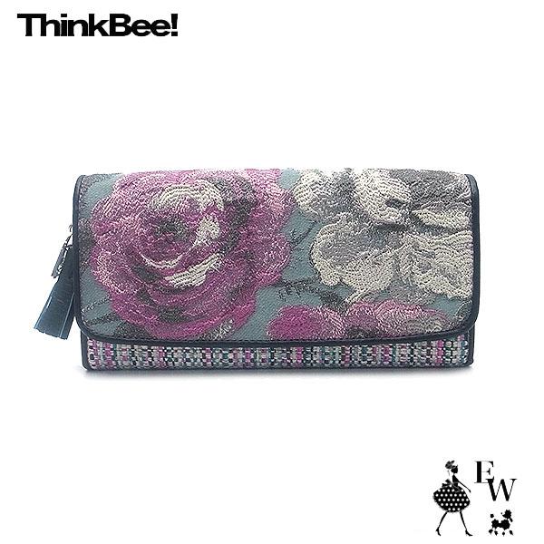 シンクビー Think Bee 二つ折り長財布 ノクターンローズ A000642 ブランド ウォレッ...