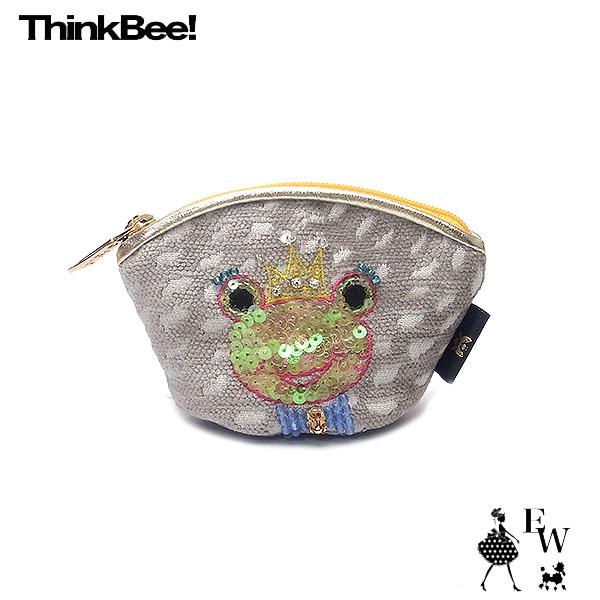 シンクビー バッグ Think Bee キングスロード ミニポーチ カエル A003306 グレー ...