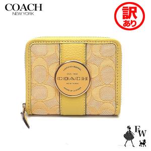 【訳あり】コーチ 財布 COACH アウトレット 二つ折り財布 ミニ財布 C8323 IMS9V シグネチャー イエロー レディース ブランド プレゼントにも｜excelworld