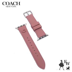 コーチ アップルウォッチ用 バンド COACH ロゴ入り CB245 PINK シリコン 38mm-...