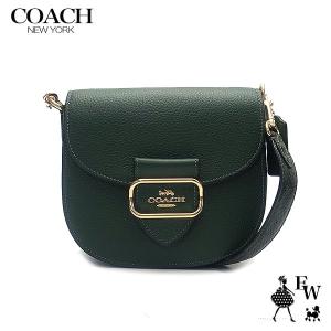 コーチ バッグ COACH アウトレット ショルダーバッグ ヘビ柄ストラップ  CE566 IMV1Y サドルバッグ グリーンマルチ レディース ブランド｜excelworld