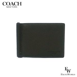 コーチ 財布 アウトレット メンズ 二つ折り財布 マネークリップ CH090 QBTY3 COACH スムースレザー スチーム  誕生日 ギフト プレゼントにも｜excelworld