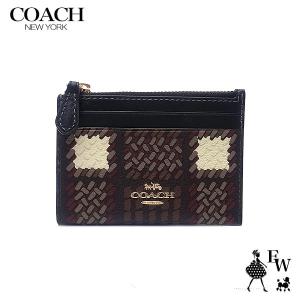 コーチ 財布 COACH アウトレット コインケース 小銭入れ キーリング付き CN018 IMBMC ブラウンマルチ  誕生日 ギフト プレゼントにも レディース ブランド｜excelworld