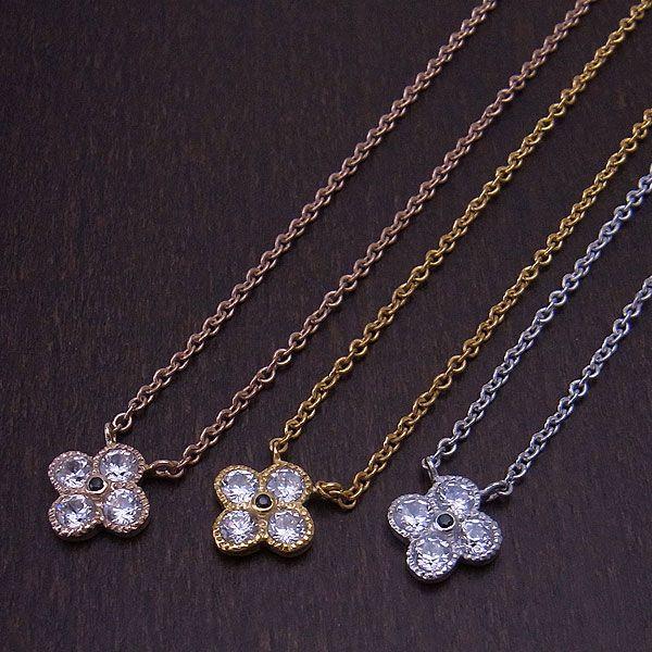 ネックレス ペンダント フラワー 真鍮 ジルコン flower zi エクセルワールド アクセサリー...