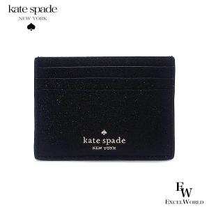 ケイトスペード カードケース kate spade アウトレット 名刺入れ K9261 001 キラキラ グリッター ブラック レディース ブランド｜excelworld