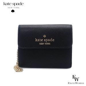 ケイトスペード カードケース KATESPADE アウトレット コインケース リストレット 小物入れ 小銭入れ KC591 001 サフィアーノレザー ブラック｜excelworld