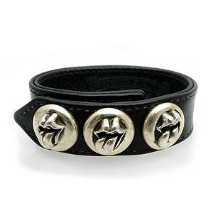 クロムハーツ ブレスレット Chrome Hearts 3ボタン2スナップ ローリングストーンズ レザーブレス リップ タン ブラック Lt Laf エクセルワールド 通販 Yahoo ショッピング