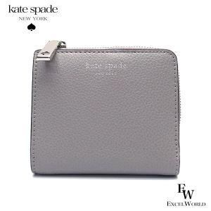 ケイトスペード 財布 アウトレット 二つ折り財布 WLRU6253 032 kate spade エヴァ スモール レーザー グレー おしゃれ