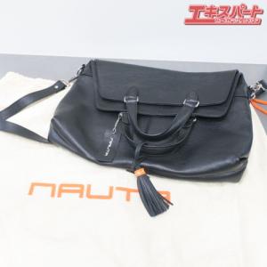 未使用品 Nauta ナウタ ショルダーバッグ メンズ 2WAY 牛革 ブラック 前橋店｜excity