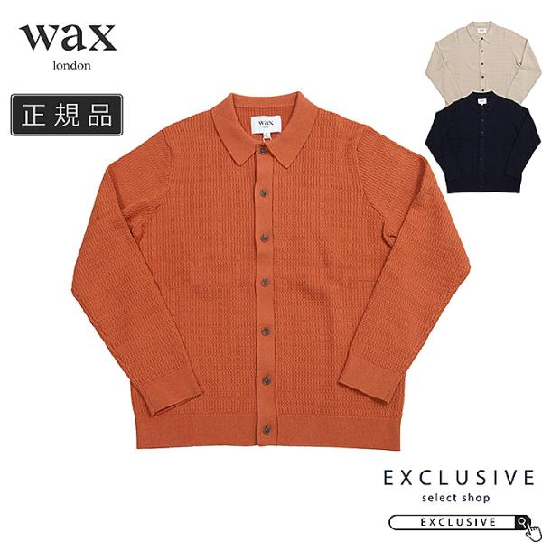 wax london ワックスロンドン トリスタン サンドケーブルステッチニットシャツ メンズ 24...