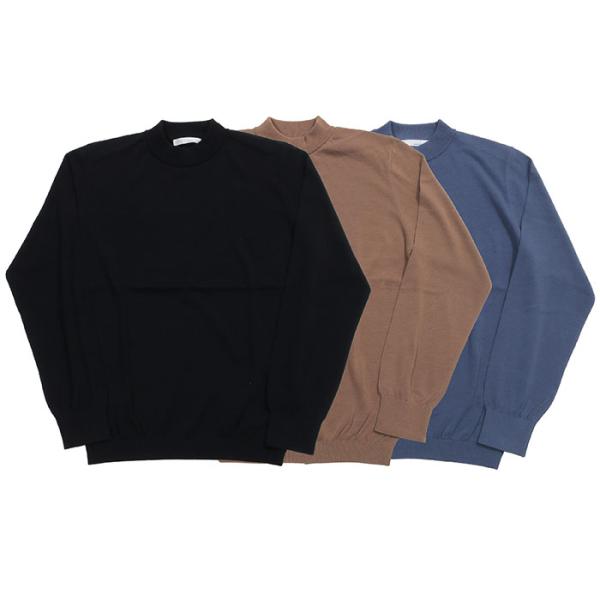 EXCLUSIVE エクスクルーシブ モックネックコットンニットソー メンズ 春夏 EX-KN03