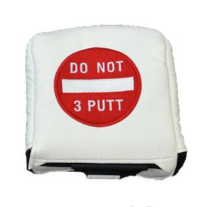 AM&amp;E エーエムアンドイー Do Not 3Putt Universal Large Mallet パターカバー White