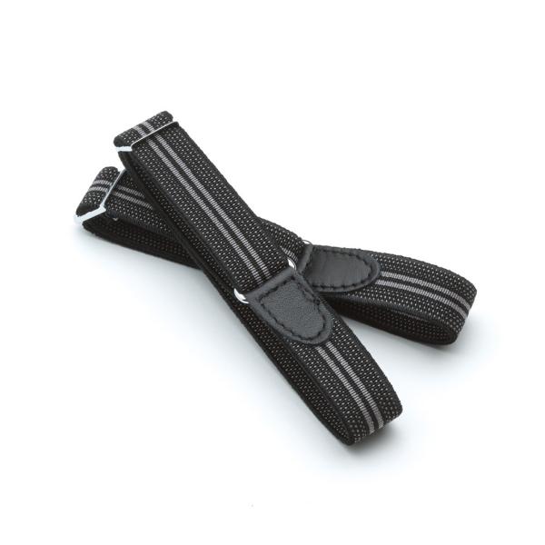 EXCY FORMAL  日本製アームバンド ブラック グレー ストライプ 長さ調節可能